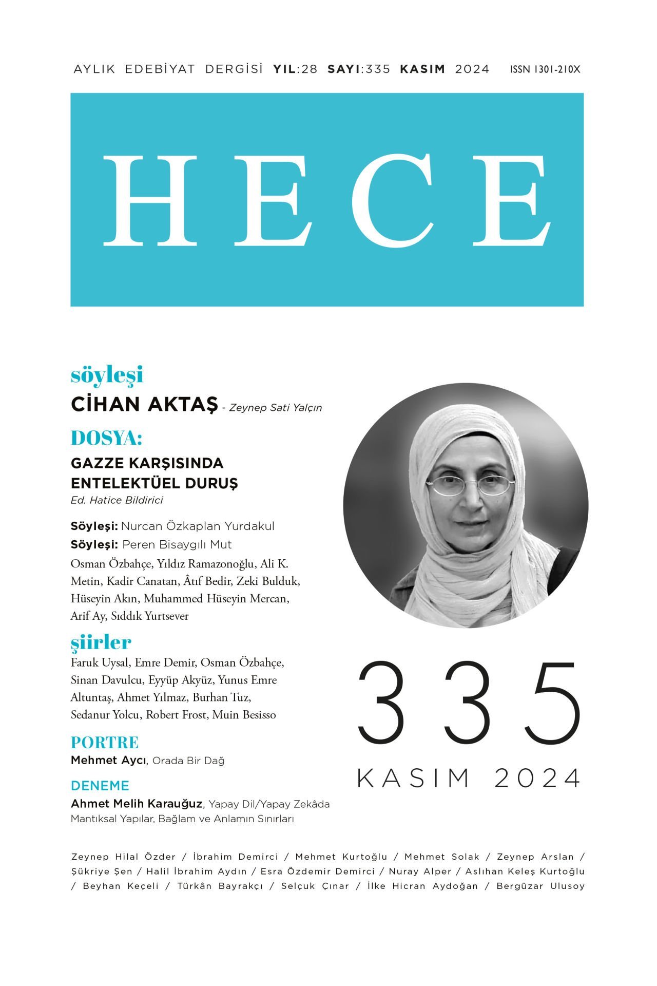 Hece Dergisi 335.Sayı Kasım 2024