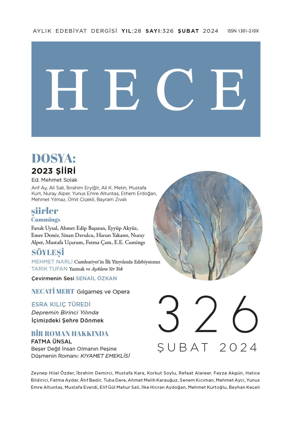 Hece Dergisi 326.Sayı Şubat 2024