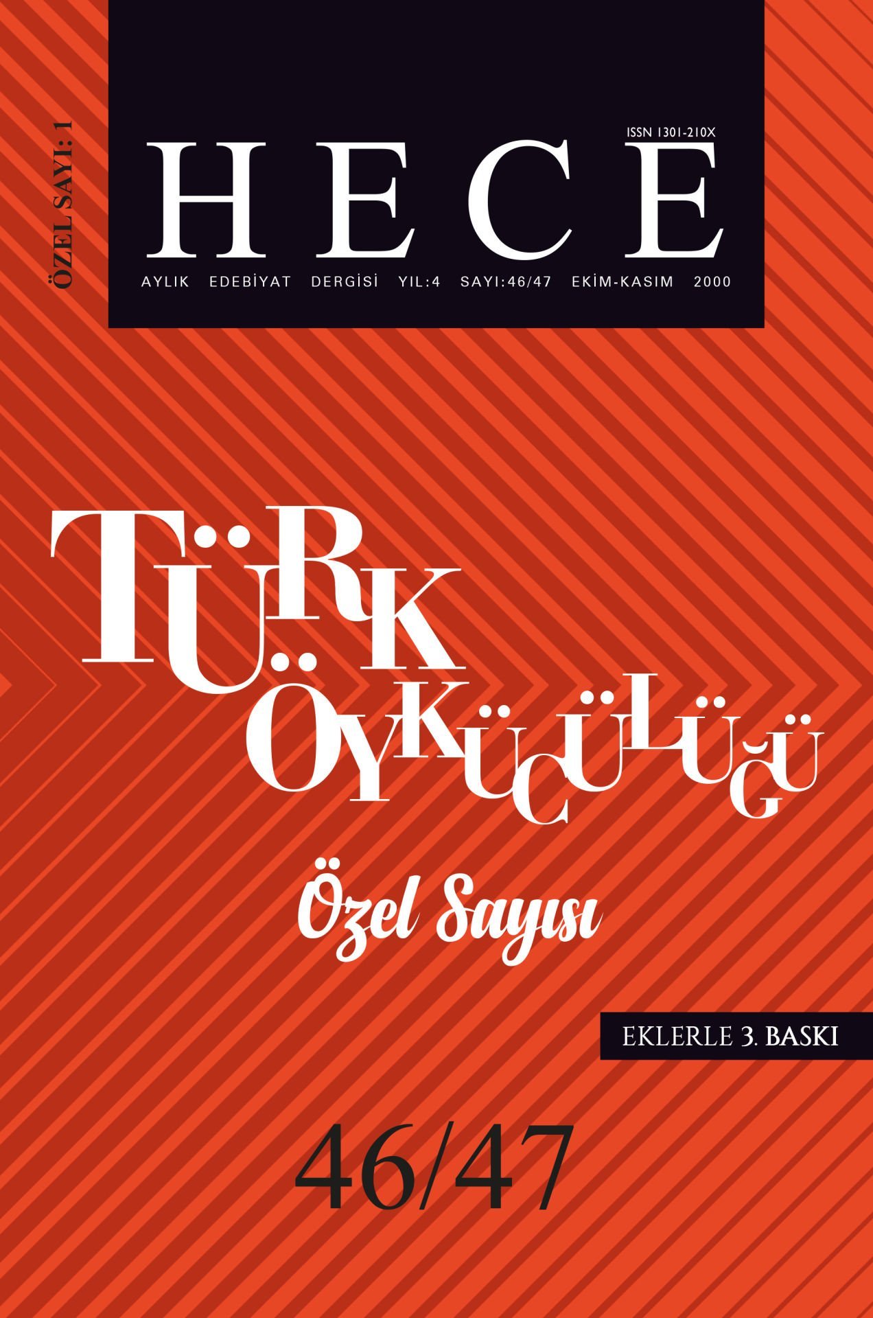 Türk Öykücülüğü Özel Sayısı 46 - 47. Sayı Ekim 2000