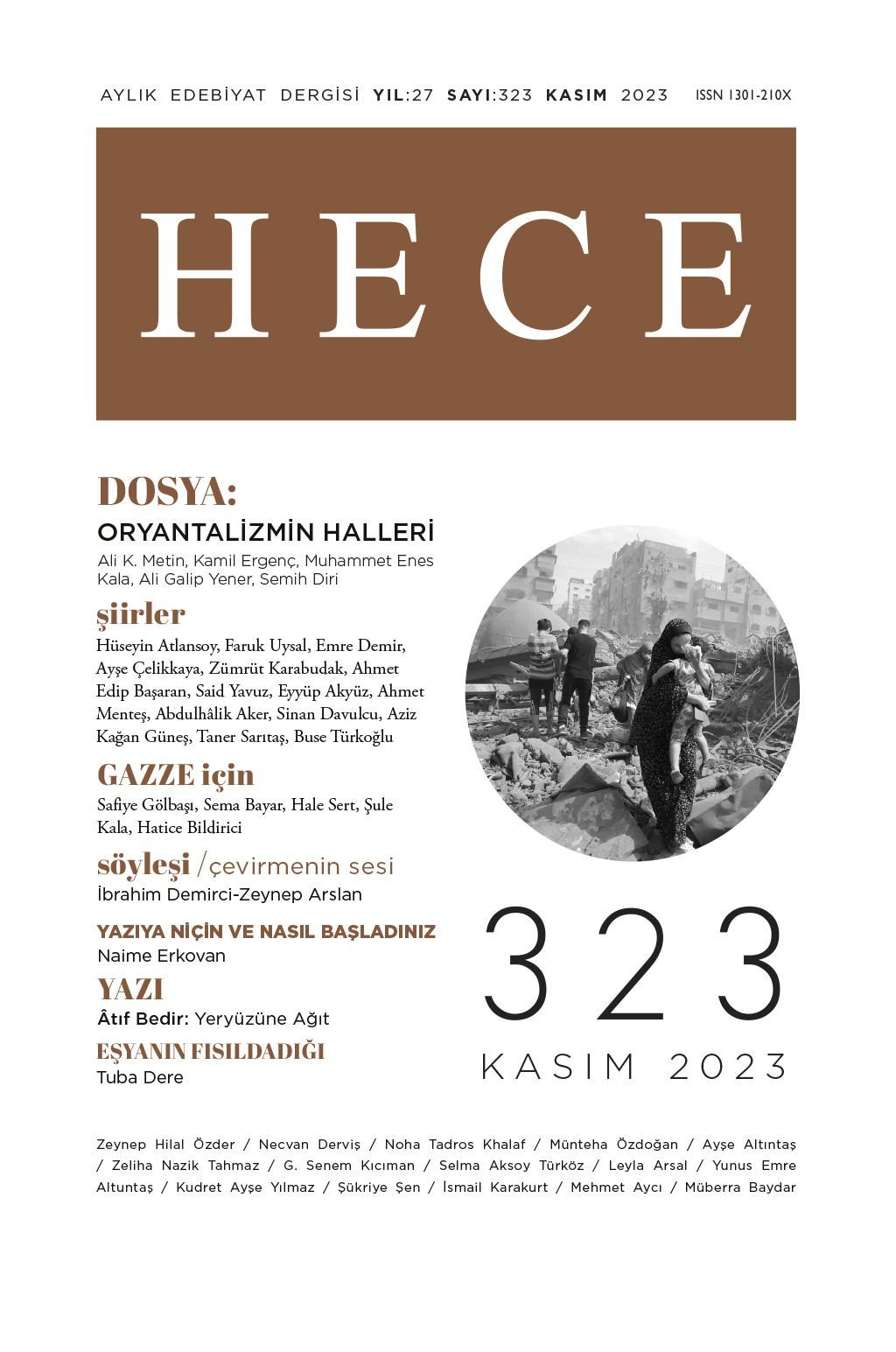 Hece Dergisi 323.Sayı Kasım 2023
