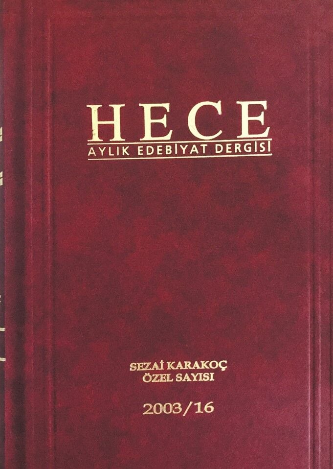 Sezai Karakoç Özel Sayısı (Ciltli) 73. Sayı Ocak 2003