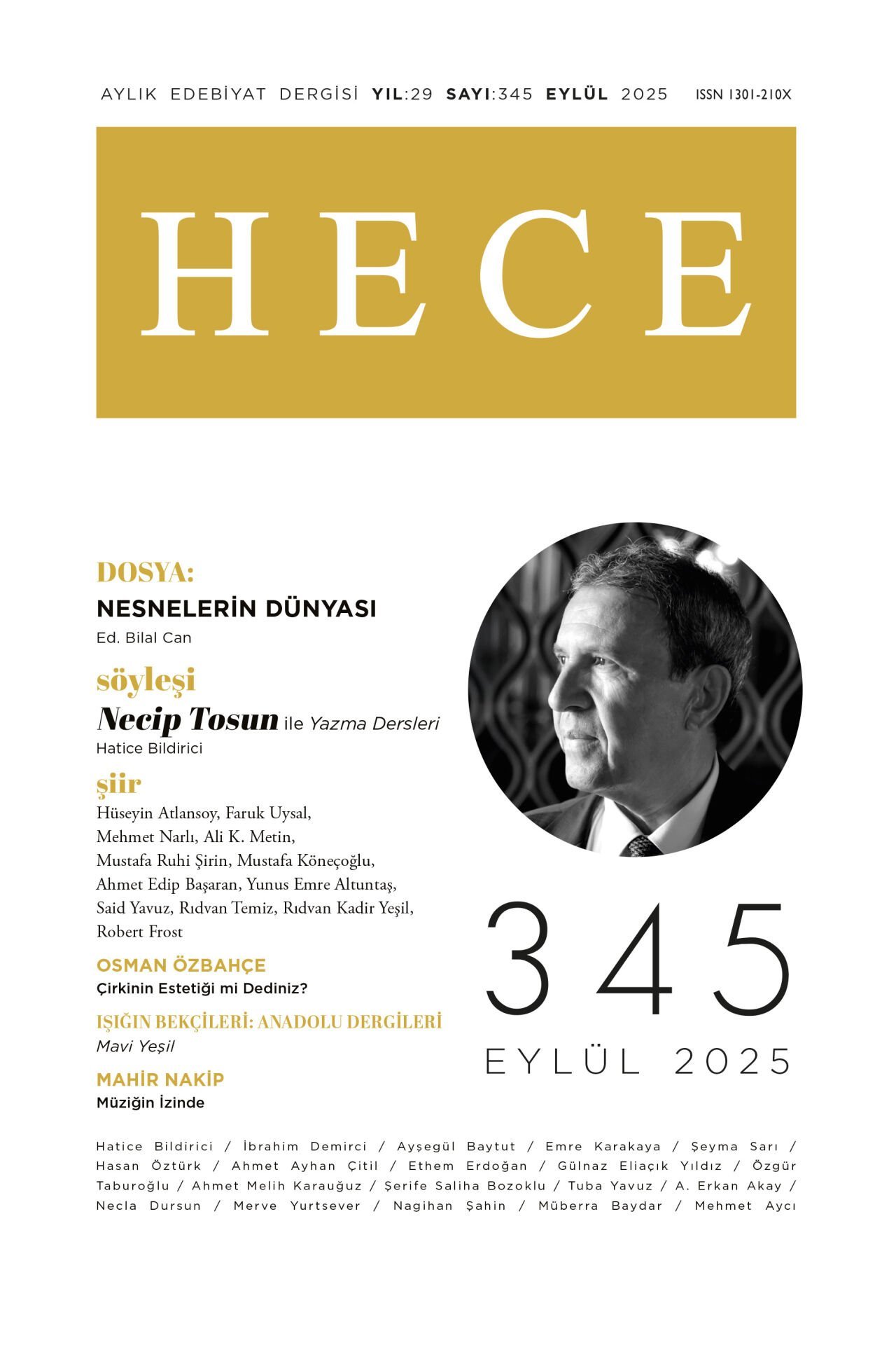 Hece Dergisi 345.Sayı Eylül 2025