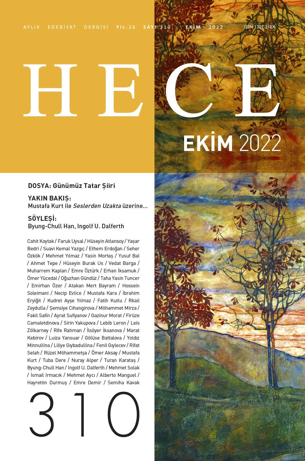 Hece Dergisi 310.Sayı Ekim 2022