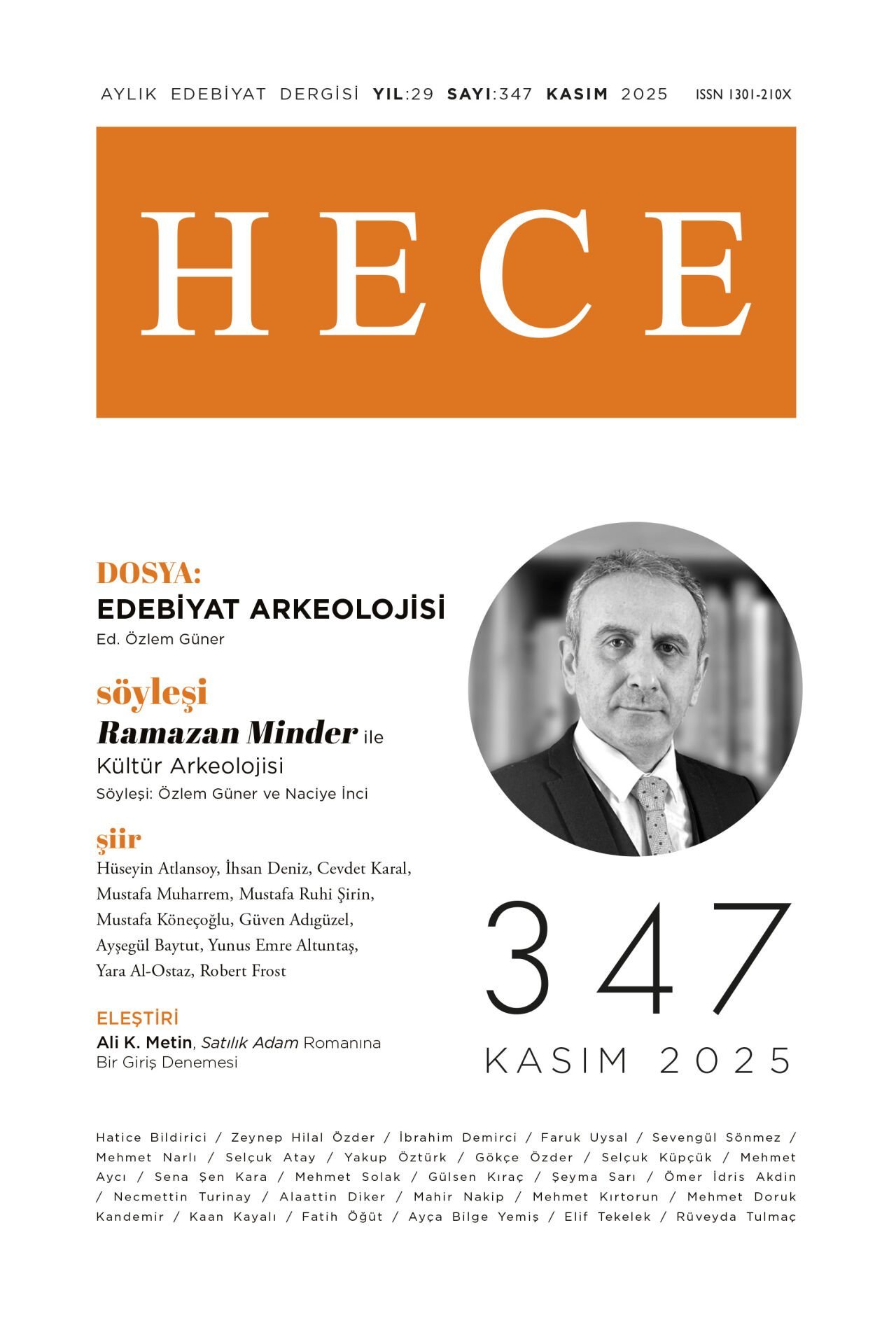 Hece Dergisi 347.Sayı Kasım 2025