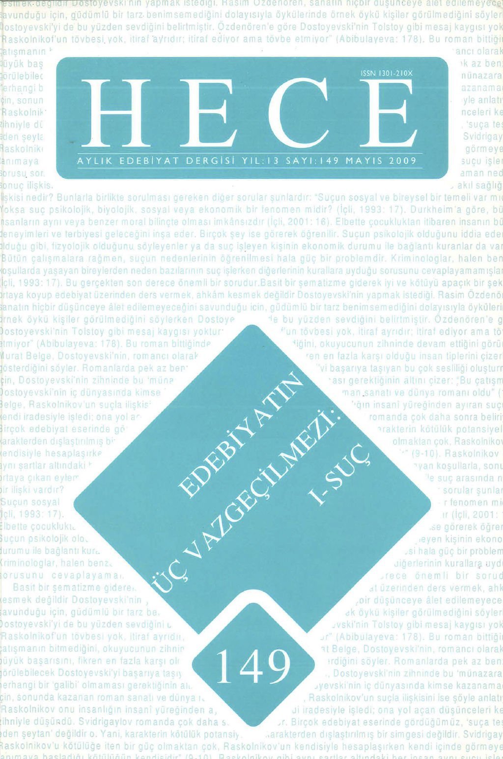 Hece Dergisi 149. Sayı Mayıs 2009