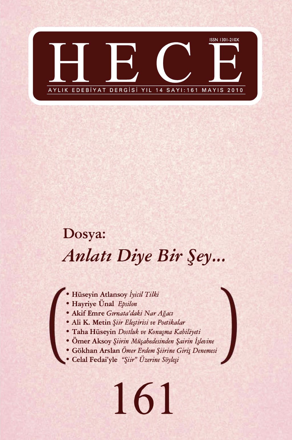 Hece Dergisi 161. Sayı Mayıs 2010