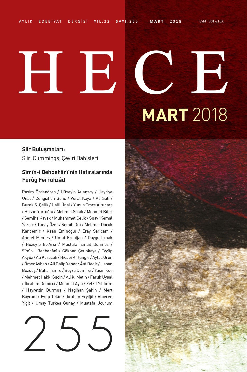 Hece Dergisi 255.Sayı Mart 2018