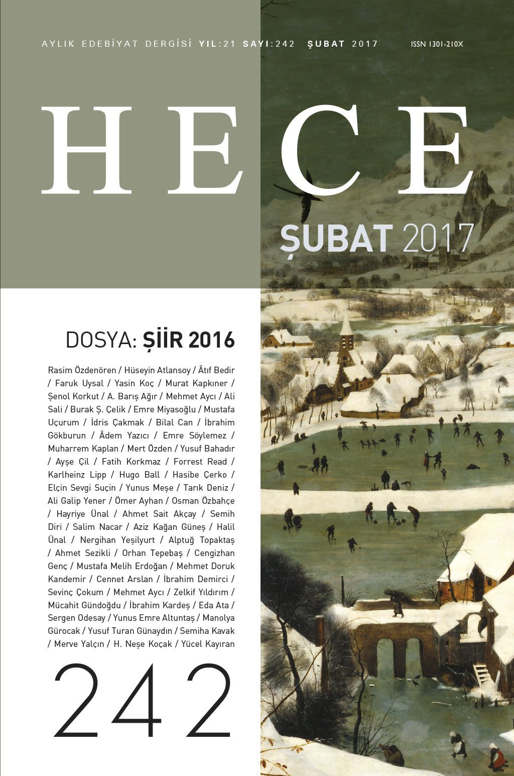 Hece Dergisi 242.Sayı Şubat 2017