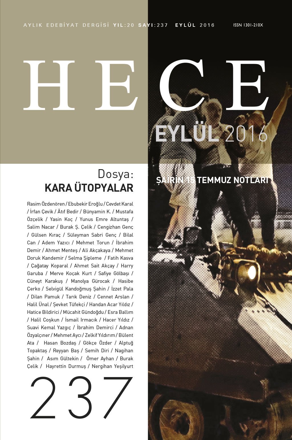 Hece Dergisi 237.Sayı Eylül 2016