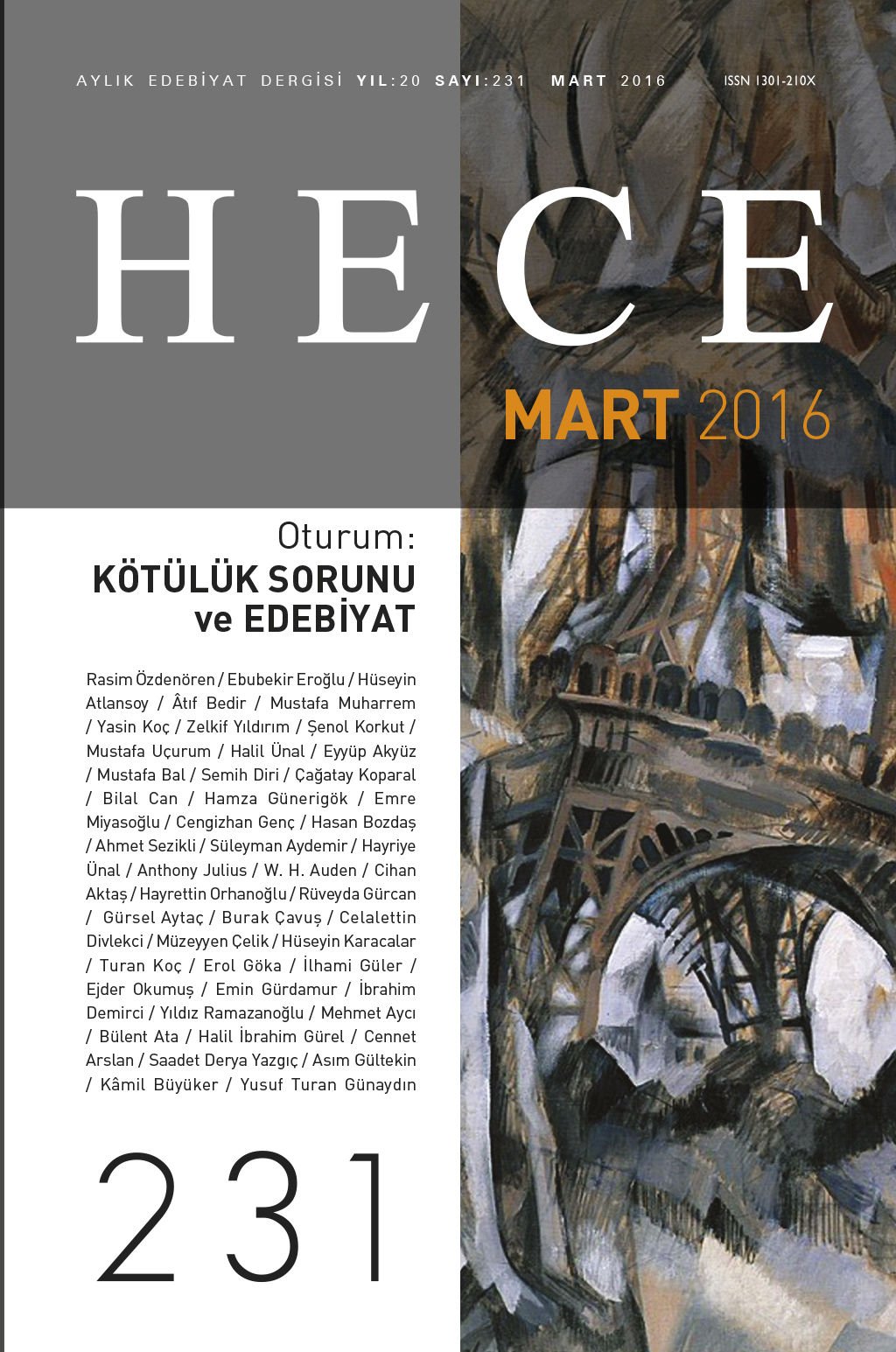 Hece Dergisi 231.Sayı Mart 2016