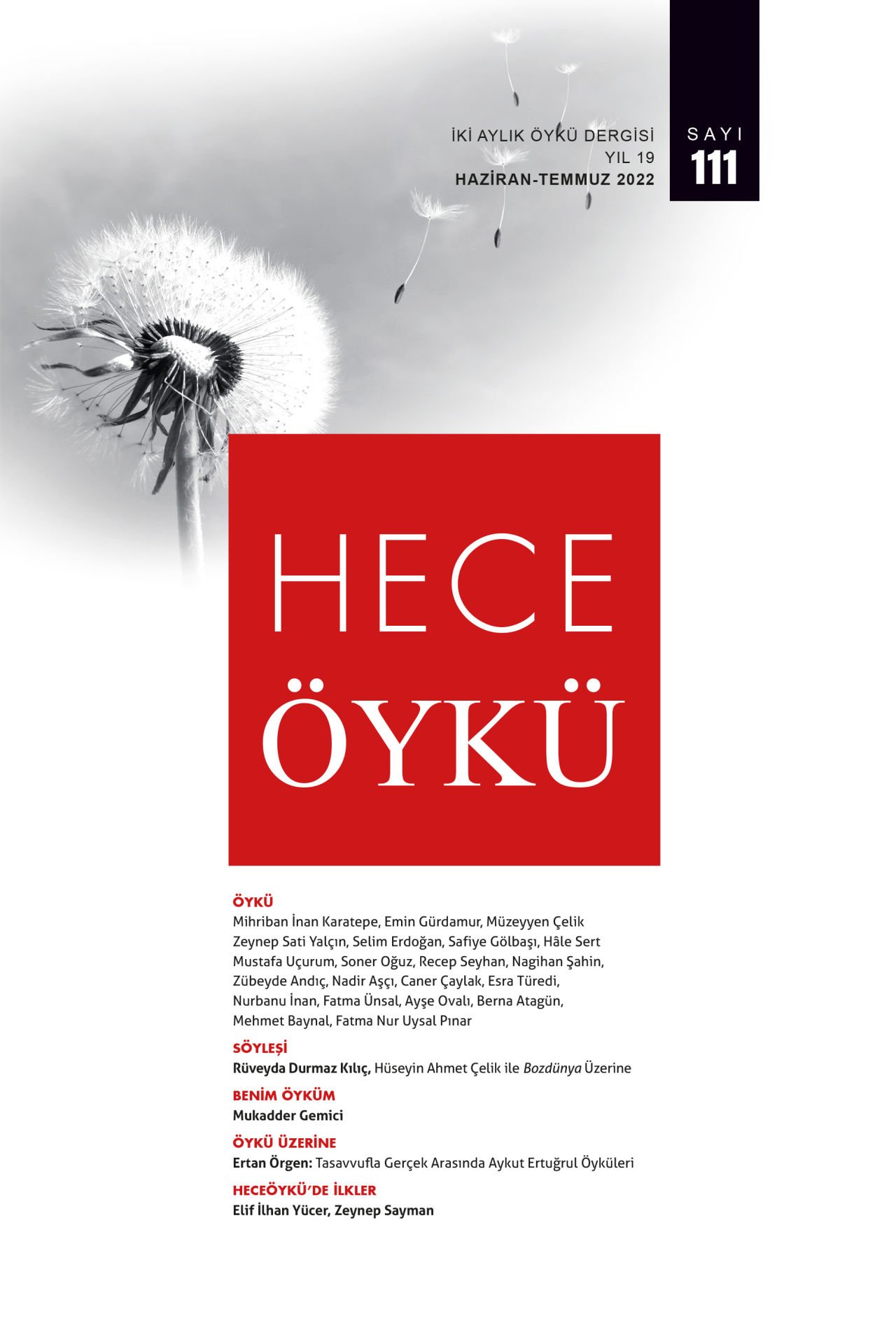 Hece Öykü Dergisi 111.Sayı Haziran-Temmuz 2022