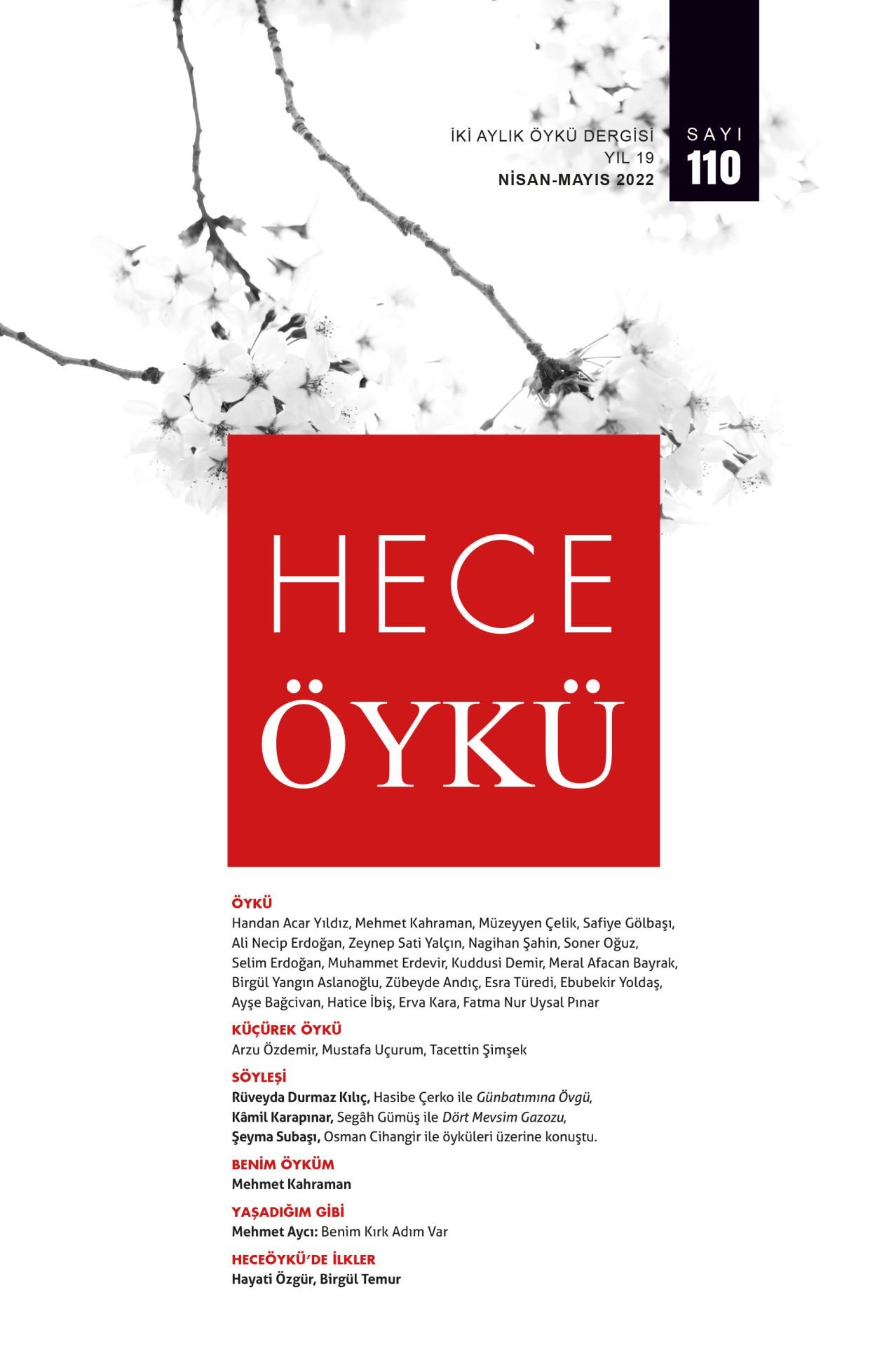 Hece Öykü Dergisi 110.Sayı Nisan-Mayıs 2022