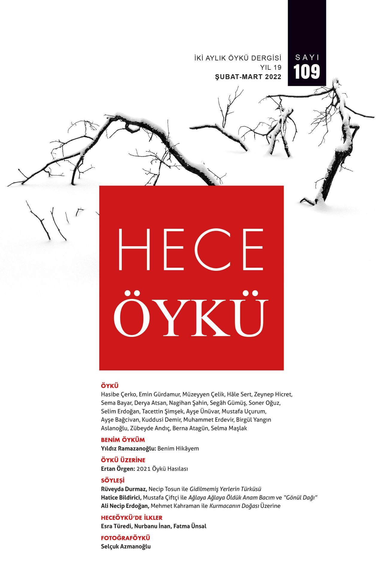 Hece Öykü Dergisi 109.Sayı Şubat-Mart 2022