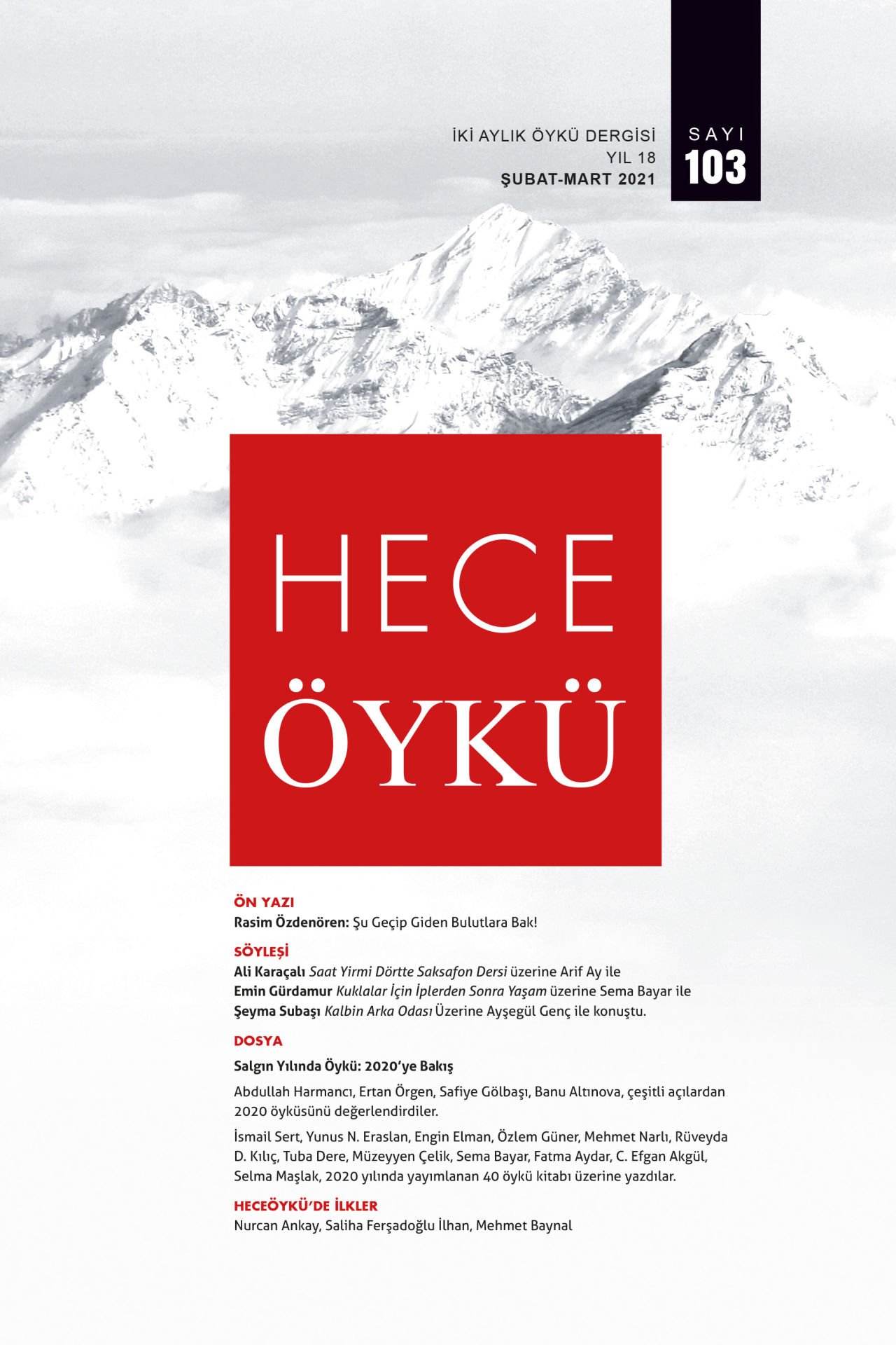 Hece Öykü Dergisi 103.Sayı Şubat-Mart 2021