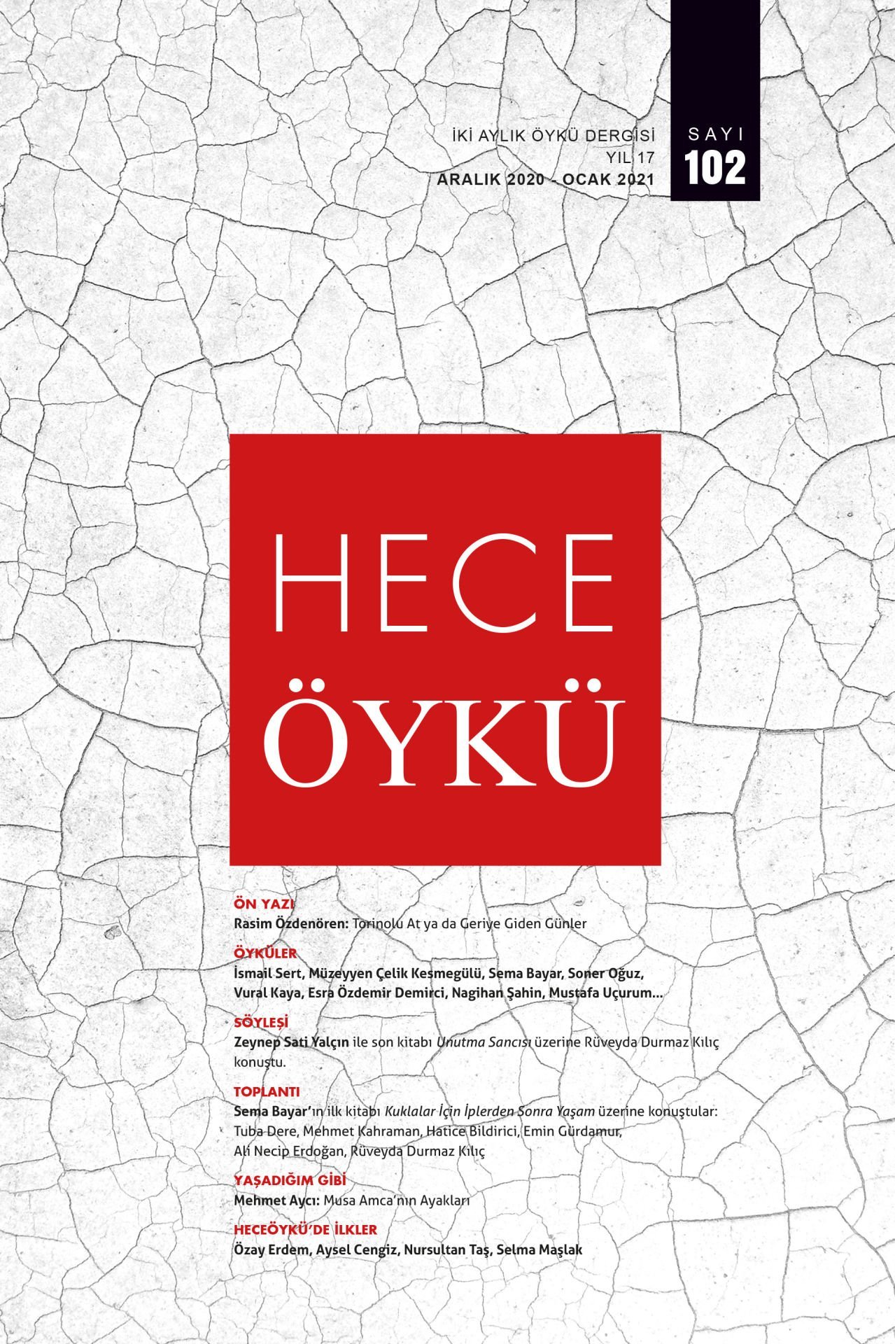 Hece Öykü Dergisi 102.Sayı Aralık 2020-Ocak 2021