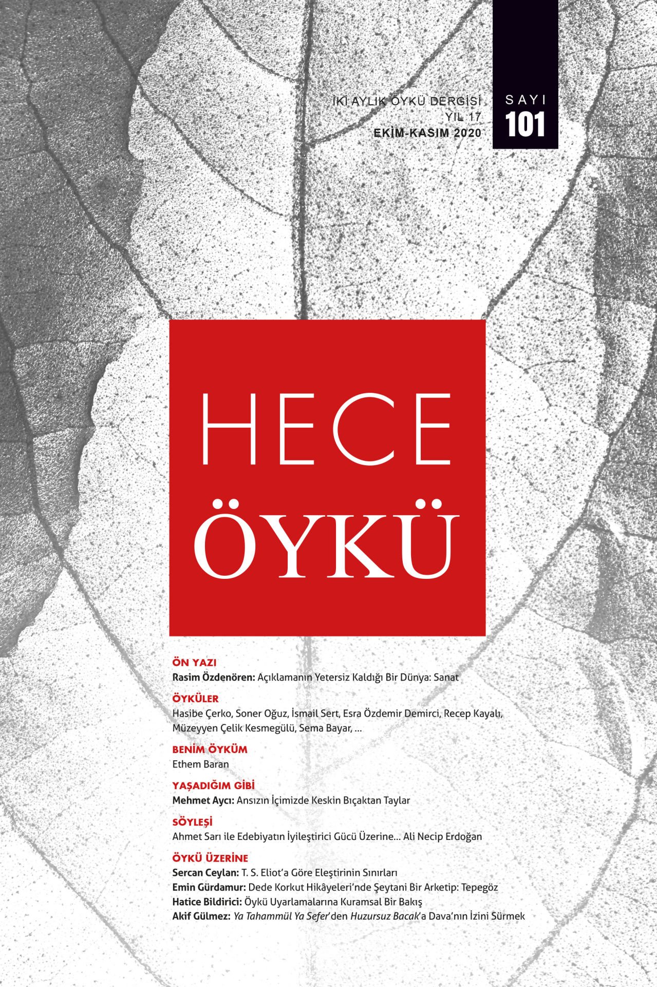 Hece Öykü Dergisi 101.Sayı Ekim-Kasım 2020