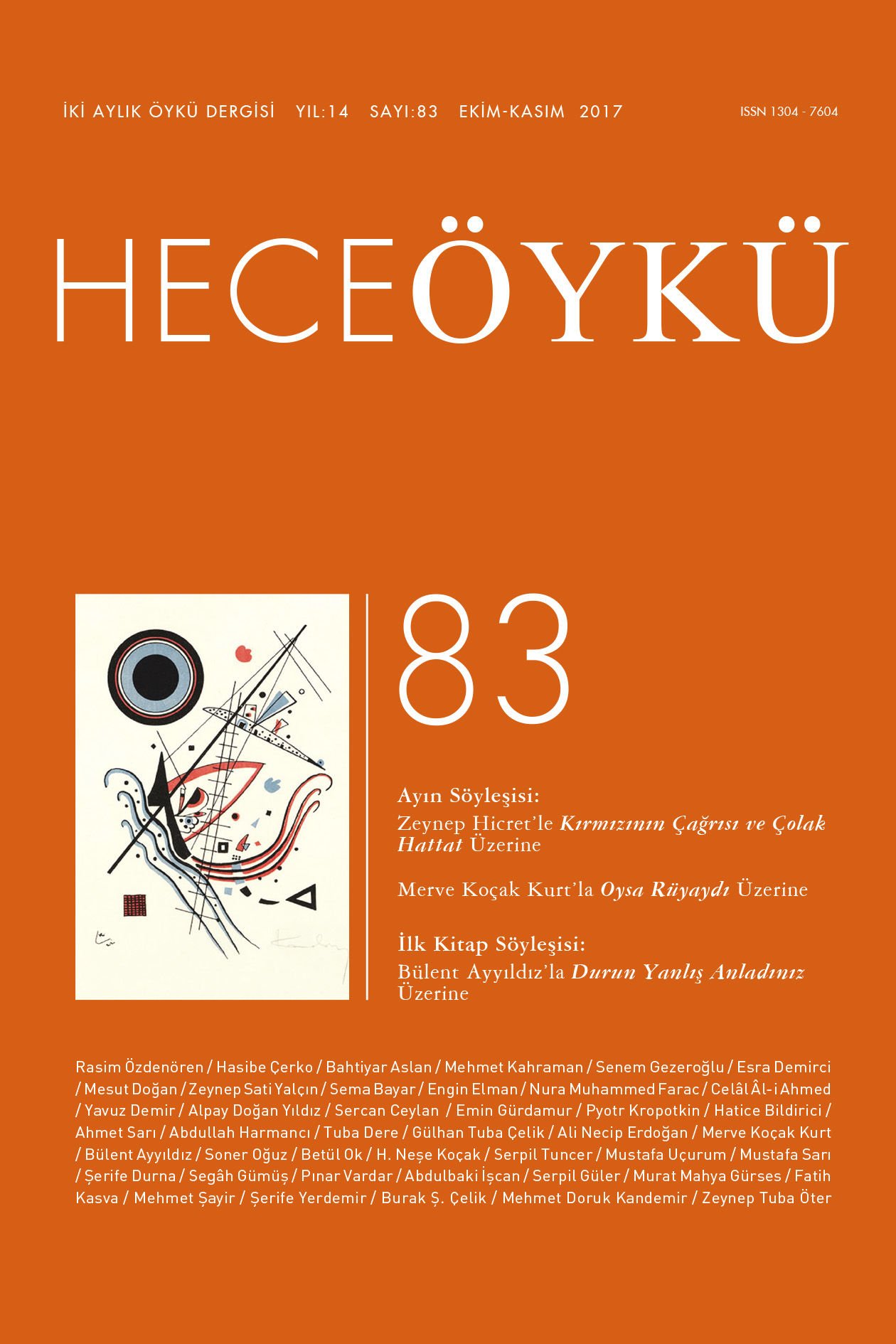 Hece Öykü Dergisi 83.Sayı Ekim-Kasım 2017