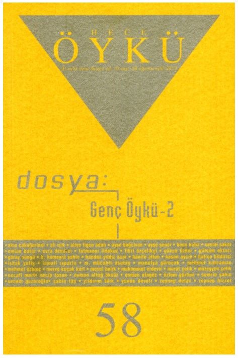 Hece Öykü Dergisi 58.Sayı Ağustos-Eylül 2013
