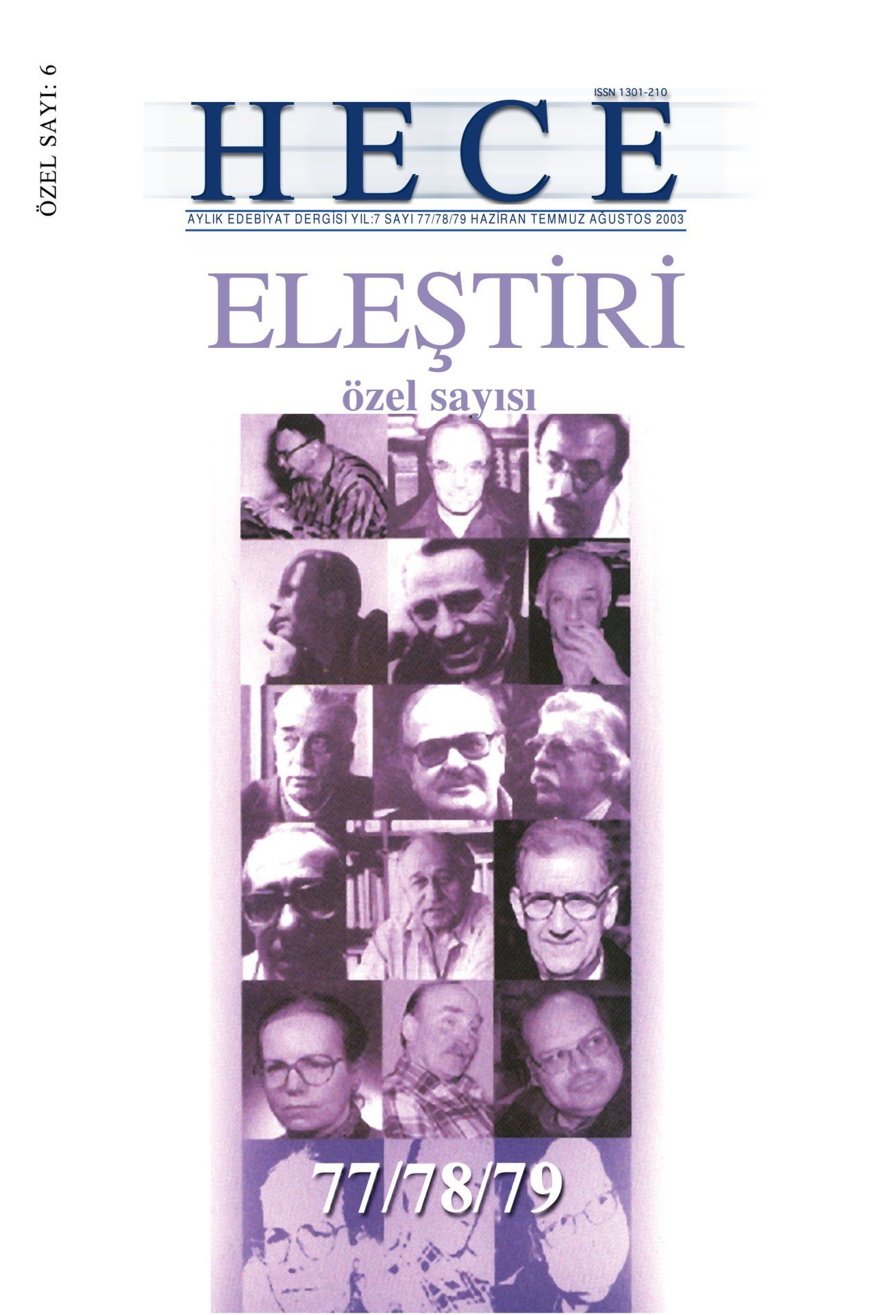 Eleştiri Özel Sayısı (Ciltli) 77 - 78 - 79. Sayı Haziran-Temmuz-Ağustos 2003