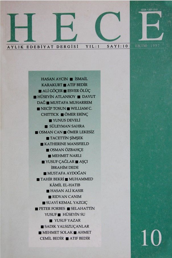 Hece Dergisi 10. Sayı Ekim 1997