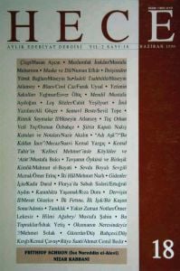 Hece Dergisi 18. Sayı Haziran 1998