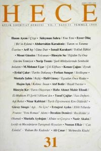 Hece Dergisi 31. Sayı Temmuz 1999