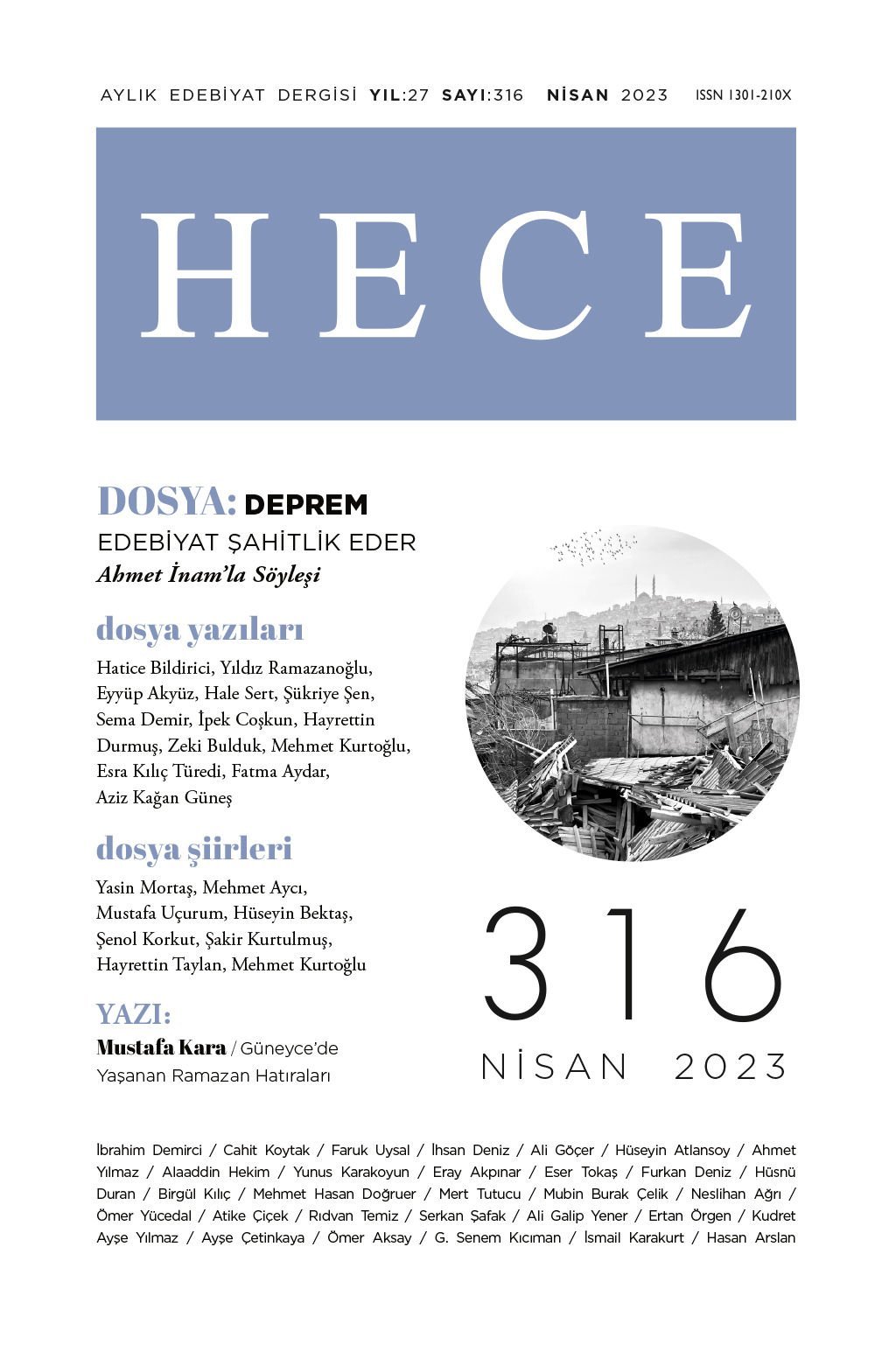 Hece Dergisi 316.Sayı Nisan 2023