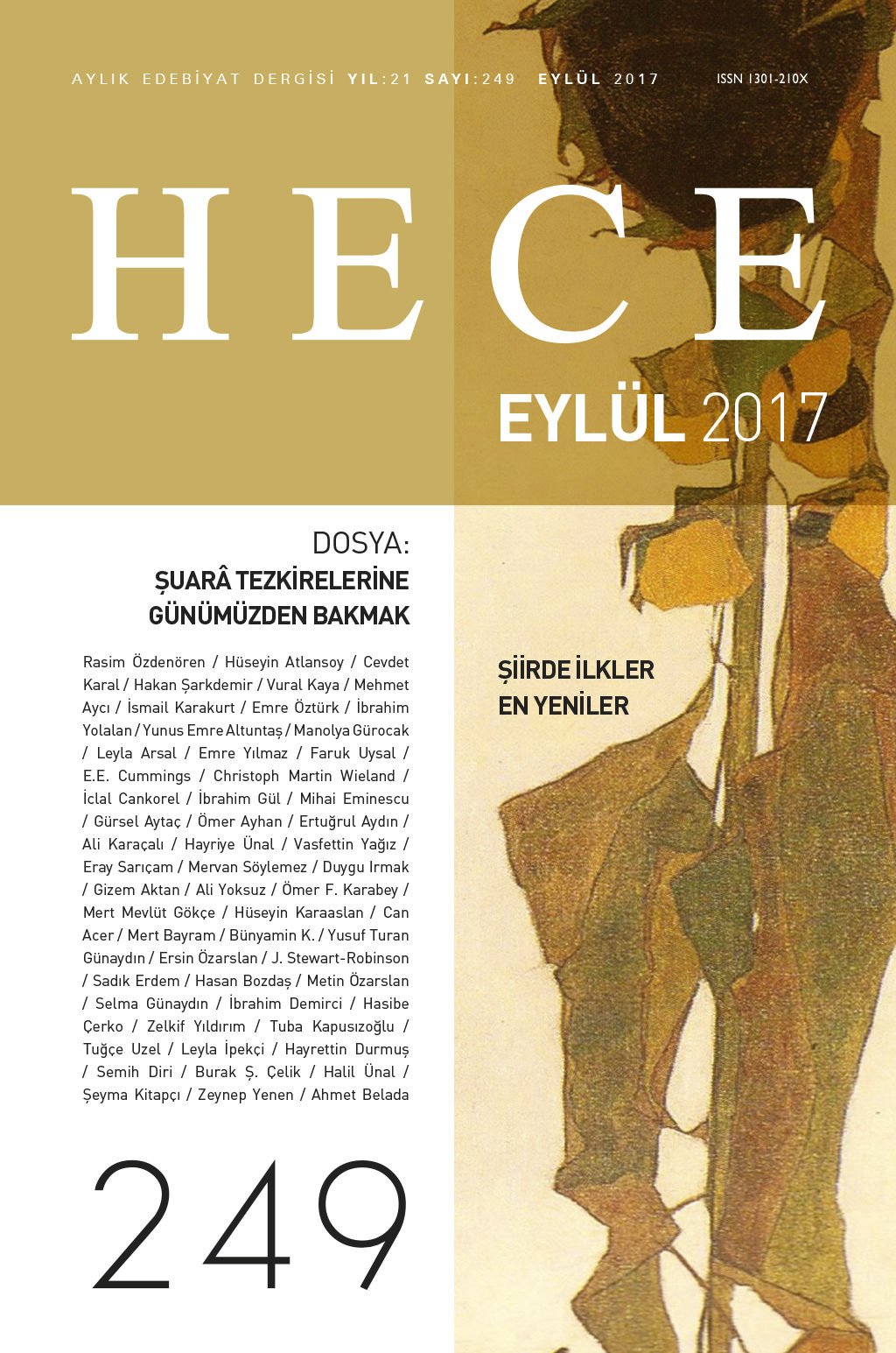 Hece Dergisi 249.Sayı Eylül 2017