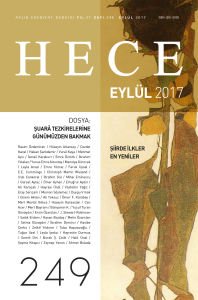 Hece Dergisi 249.Sayı Eylül 2017
