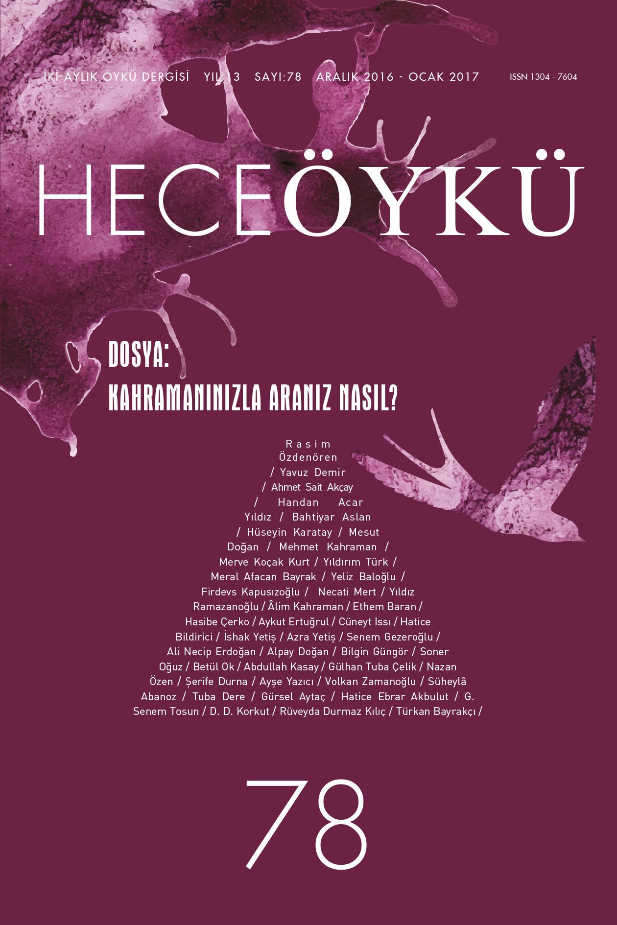Hece Öykü Dergisi 78.Sayı Aralık 2016-Ocak 2017